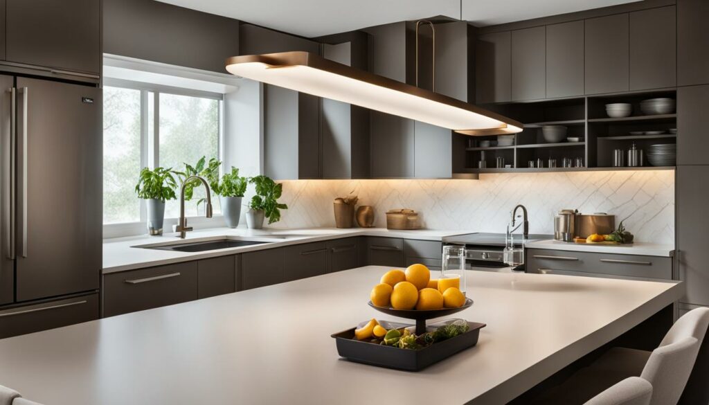 lampu efisien dapur kecil