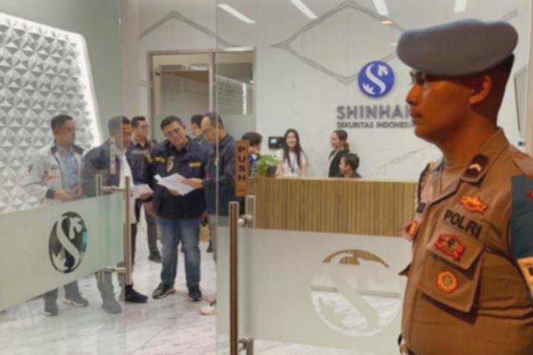 Telusuri kasus dugaan saham gorengan, Bareskrim Polri geledah kantor Shinhan Sekuritas
